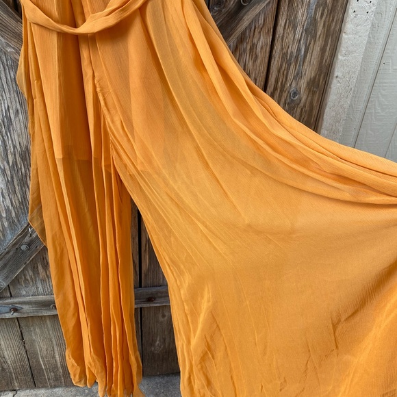 BCBGMAXZARIA Silk Chiffon Wide Leg Jumpsuit - Picture 6 of 9